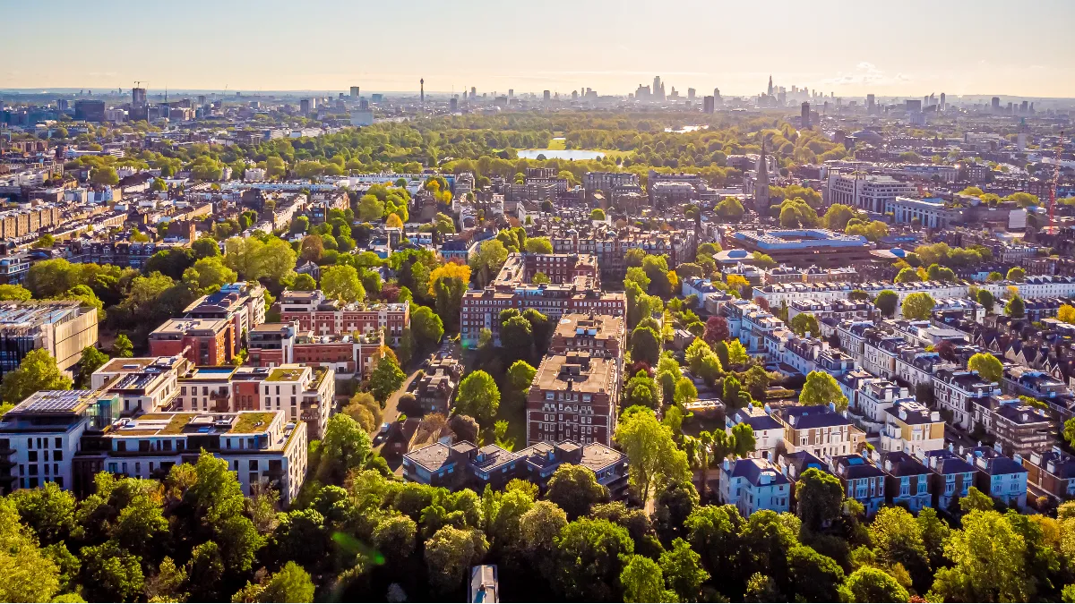 Aerial view of Kensington